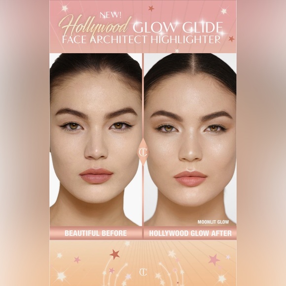 Charlotte Tilbury Glow Glide Hollywood Highlighter in Moonlit Glow - New w/Box - Picture 8 of 13